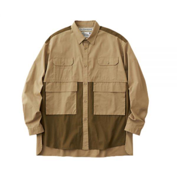 화이트마운티니어링 RIPSTOP WM2371104 BLACK 립스탑 페이크 레이어드 셔츠_이미지