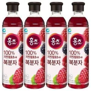 대상 청정원 홍초 복분자 900ml (4개)