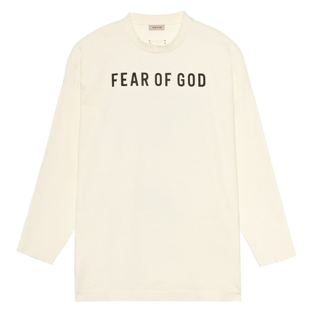 피어오브갓 FG5010175EBHWJ 107 로고 프린트 남성 반팔티 크림