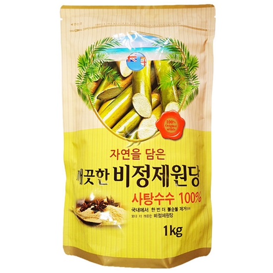 피비에스 깨끗한 비정제원당 1kg (2개)