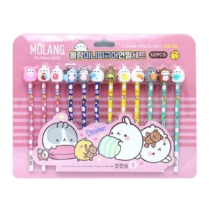 몰랑이 문구세트 몰랑 미니피규어 연필세트 12본 입학선물 학용품세트_이미지