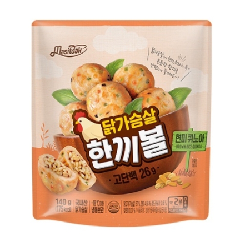 푸드나무 맛있닭 닭가슴살 한끼볼 현미퀴노아 140g (10개)_이미지