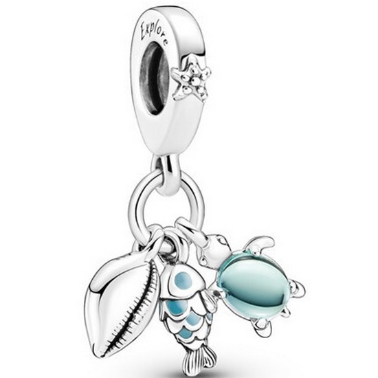 판도라 피쉬 씨 터틀 콘치 트리플 댕글 참 791697C01_이미지