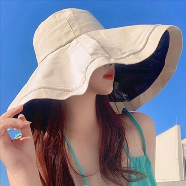 Rly 여름 여성 와이어 햇 모자 비치 여성 넓은 챙 50035708