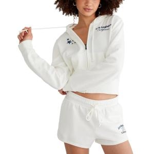 에어로포스테일 여성용 크롭 풀 지퍼 후디, 아이보리, 라지 138905