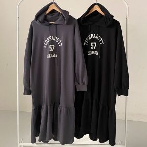 빅사이즈원피스 V477L510 오버핏후드프릴원피스 RA