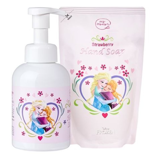 마마망 베베앤키즈 딸기향 퓨어 버블 핸드솝 500ml+리필 400ml (본품1개+리필3개)_이미지