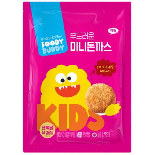 하림 푸디버디 부드러운 미니돈까스 480g (2개)_이미지