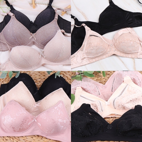 아날도바시니 노와이어 면브라 AB0369 B컵 브라렛 빅사이즈브라 자수