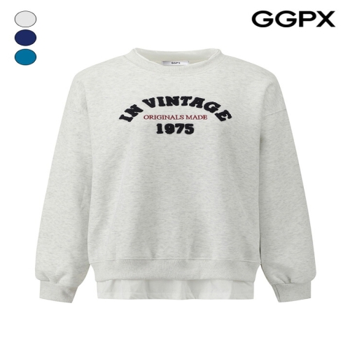 GGPX 부클 레터링 레이어드형 맨투맨 티셔츠 GPCTS023F_이미지