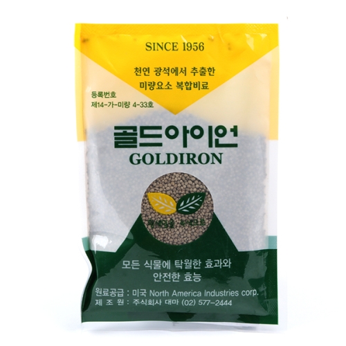 진농산업 골드아이언 120g 미량요소 복합비료 천연미네랄 비료 퇴비 복합비료 영양제 화분영양제 화분영양 식물영양제 화분비료 식물비료