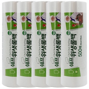 대진씨앤씨 쉐프 위생롤백 25x35cm (소) 500매 (5개(2,500매))