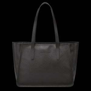 롱샴 쇼퍼백 Shopper L Le Foulonne Leather black 10190021001_이미지