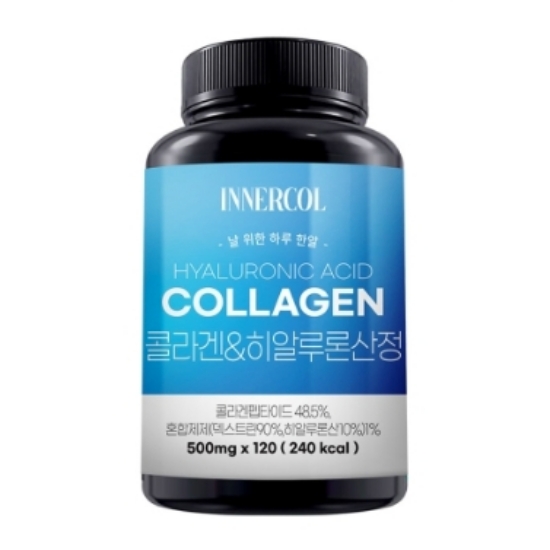 에프엔디 이너콜 콜라겐&히알루론산정 120정 (1개)_이미지