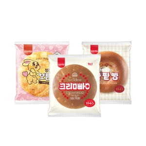 삼립 삼총사빵 3종 각 4봉씩 12봉 정통크림빵 정통단팥빵 정통보름달_이미지