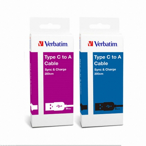 버바팀 라운드 C타입 to Type A 케이블 (2m)_이미지