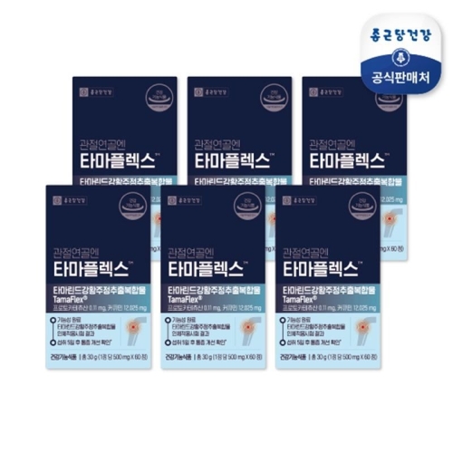 종근당건강 관절연골엔 타마플렉스 500mg 60정 (6개)