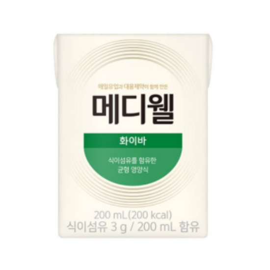 엠디웰 메디웰 뉴트리웰 화이바팩 195ml (튜브급식전용) (48개)_이미지