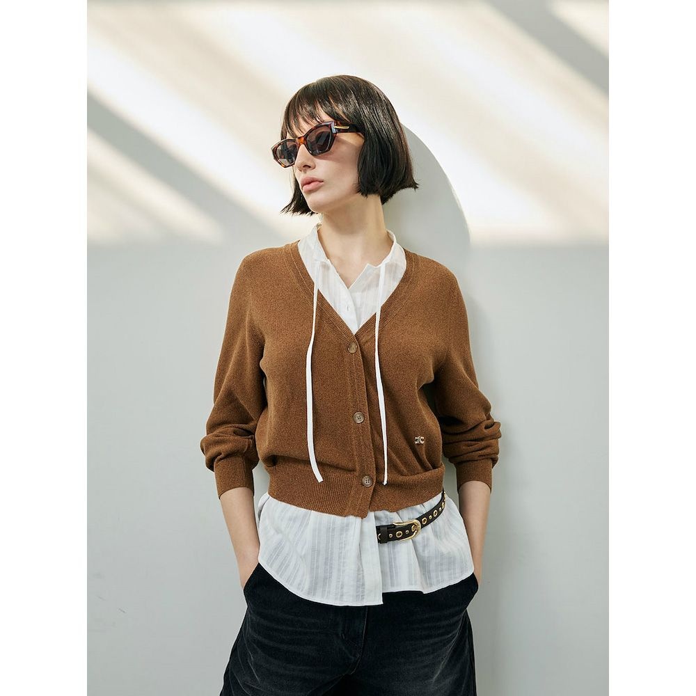 ZOOC 레이어드 블라우스 가디건 CAZ261KSL006