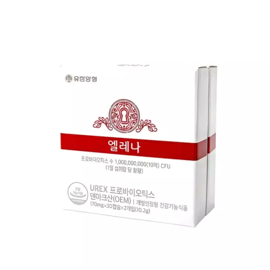 유한양행 엘레나 UREX 프로바이오틱스 유산균 170mg 60캡슐_이미지