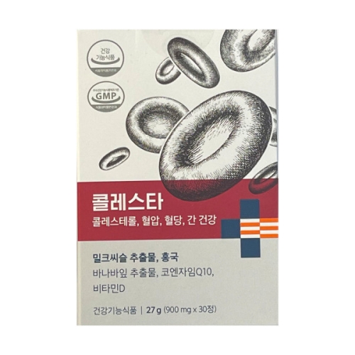 우리바이오 나우케어 콜레스타 900mg 30정 (1개)_이미지
