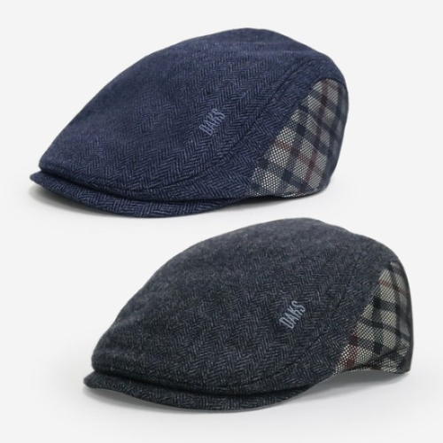 LF 닥스 남성 체크 배색 케주얼 헌팅캡_DK37MHK001