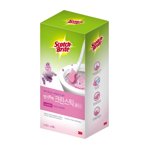 3M 스카치브라이트 크린스틱 향기톡톡 변기청소 플러스 핸들+리필9p 라벤더 1세트