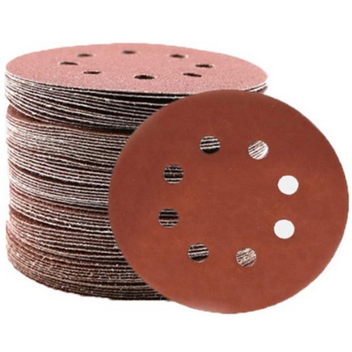 바벨롭 5인치 8홀 원형 샌딩 페이퍼 150방 (200개)_이미지