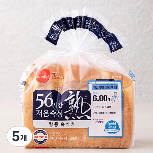 SPC삼립 56시간 저온숙성 탕종 숙식빵 420g (5개)_이미지