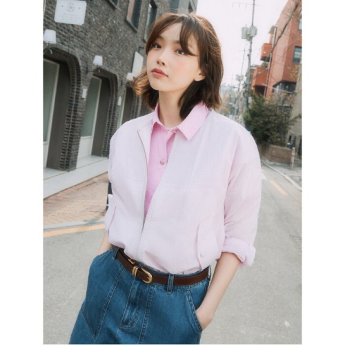  빈폴레이디스 코튼 슬리브리스 아우터형 셔츠 라이트 핑크 BF5565C01Y