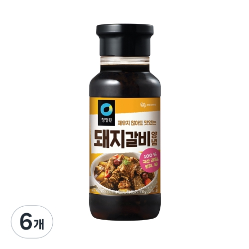 청정원 돼지갈비 양념장 500g 6개_이미지