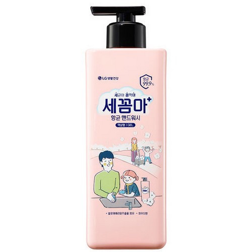 LG생활건강 온더바디 세꼼마 항균 핸드워시 파우더향 480ml (12개)