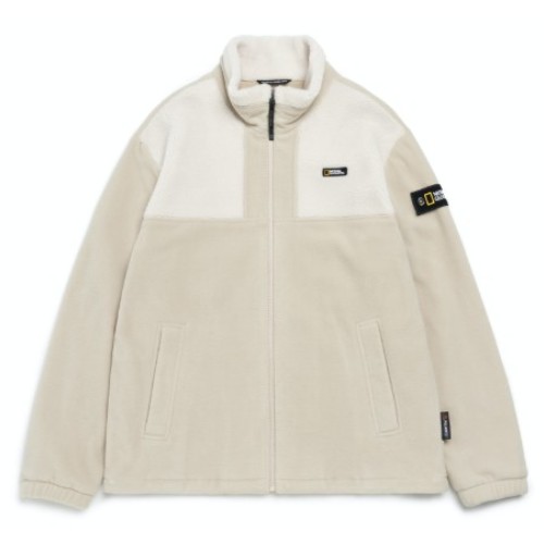 내셔널지오그래픽 마이크로 플리스 배색 풀집업 N214UFT130