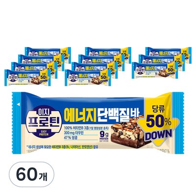 롯데제과 이지프로틴 에너지 단백질바 40g (60개)