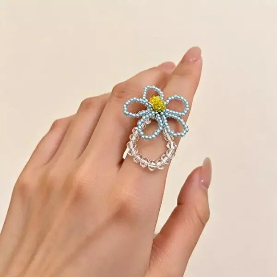 비즈 기타 꽃반지 반지 액세서리 손가락 포인트 장식용 반지 공예-WFQ7SVV