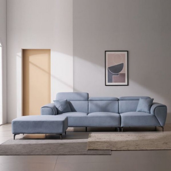 BIF보루네오 마르체 세네르 아쿠아텍스 패브릭 소파 4인용 (스툴포함)_이미지