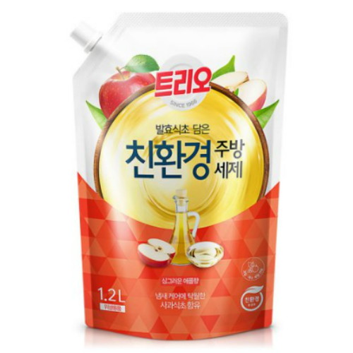 애경 트리오 발효식초 담은 친환경 주방세제 사과향 1.2L (1개)