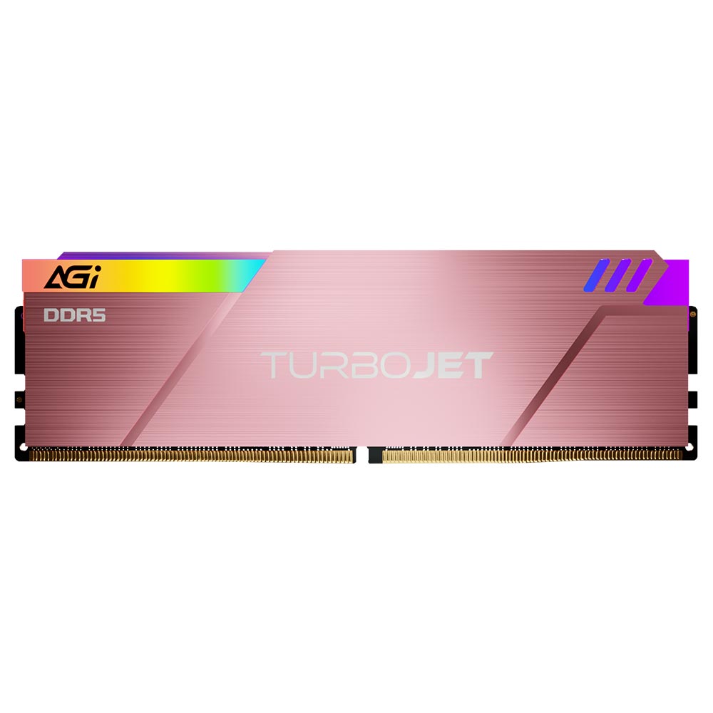 AGI DDR5-6000 CL30 TURBOJET UD858 RGB 브러쉬드 로즈골드 패키지 (32GB(16Gx2))_이미지