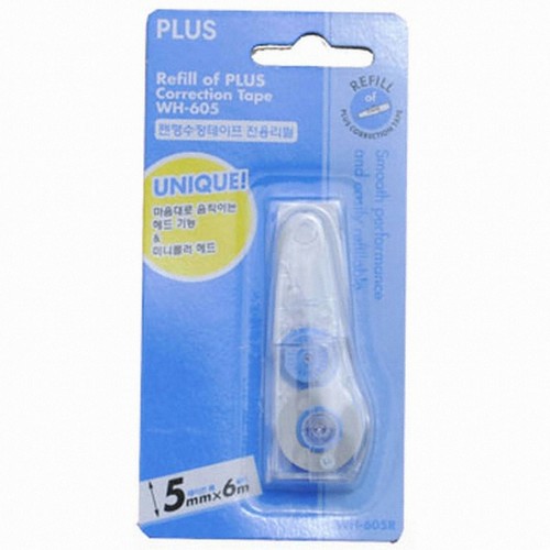 플러스 화이퍼 MR WH-605R 수정테이프 리필 (10개)_이미지