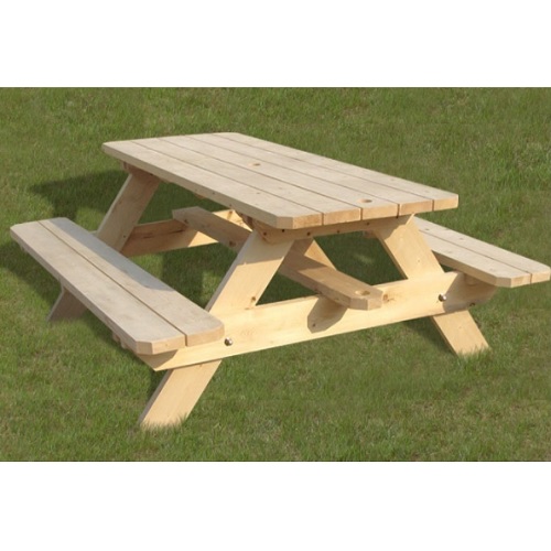 이베스타 야외용 원목 A형 야외 테이블 1200 (벤치2개)_이미지