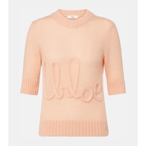 끌로에 로고 알파카 울 실크 스웨터 P01067936_이미지