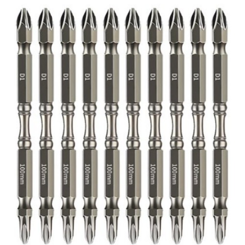 wrikri D1 고경도 양용 양날 십자 드릴 비트 100mm (10pcs)_이미지