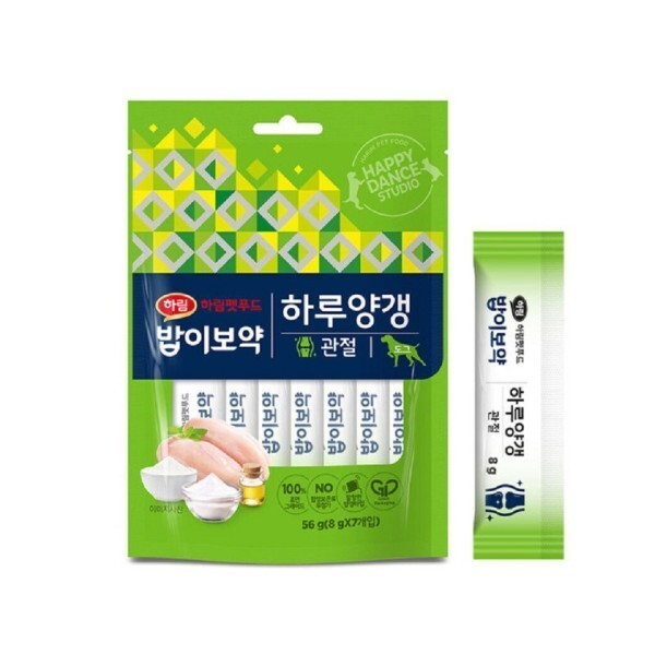 펫원 하림펫푸드 독 밥이보약 하루양갱 관절 56g (8g x 7p) (2개)