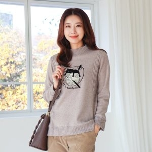  마담4060 엄마옷 소프트반폴티셔츠-QTE2311070