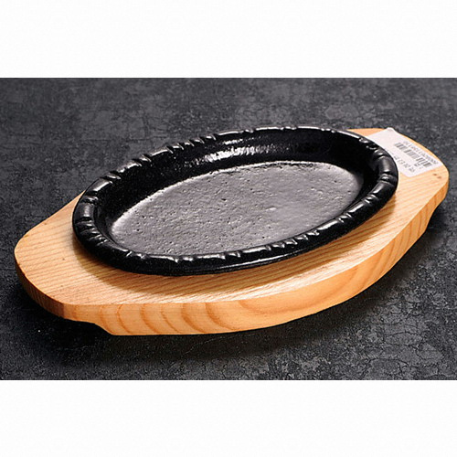 영일산업 무쇠주물팬 타원 스테이크 (10cm)_이미지