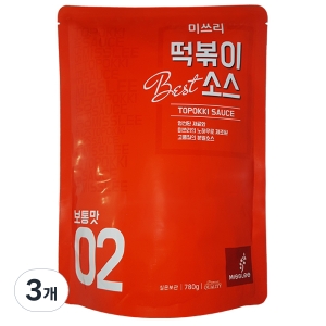 미쓰리 떡볶이소스 02 보통맛 780g 3개_이미지