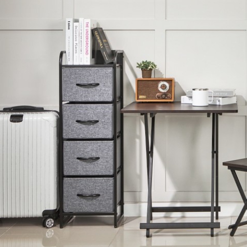 까사마루 레아 4단 틈새 서랍장 300_이미지