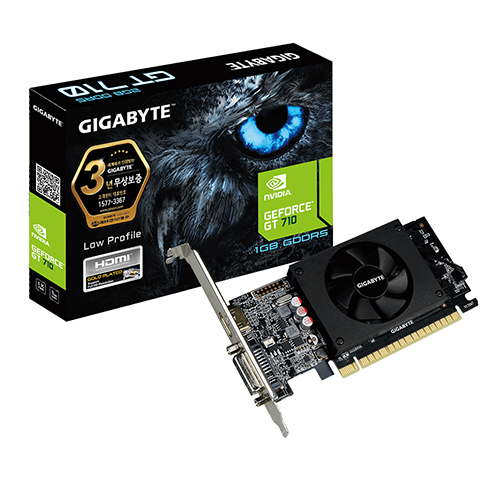 GIGABYTE 지포스 GT710 UD2 V2 D5 1GB 미니미 제이씨현_이미지