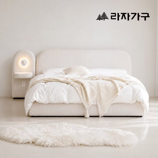 라자가구 세라 조야 패브릭 호텔 서랍 헤드형 수납 침대 LK+협탁