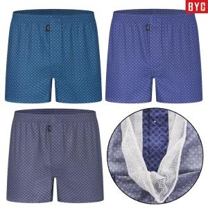BYC 남자 순면 분리 망 주머니 트렁크 팬티 3매입 6007_이미지